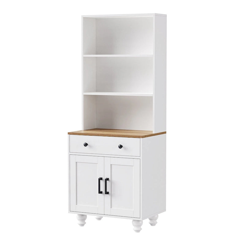 Storage Cabinet with 4 Solid Wood Gourd-Shaped Legs