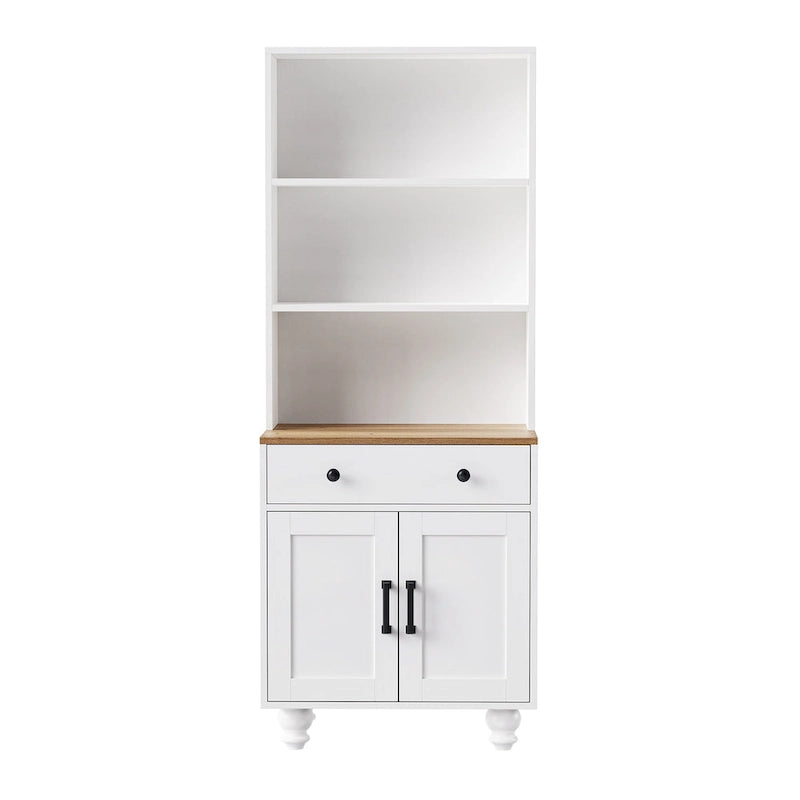 Storage Cabinet with 4 Solid Wood Gourd-Shaped Legs