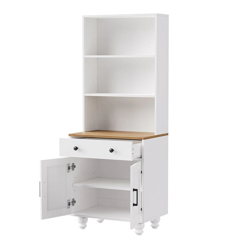 Storage Cabinet with 4 Solid Wood Gourd-Shaped Legs