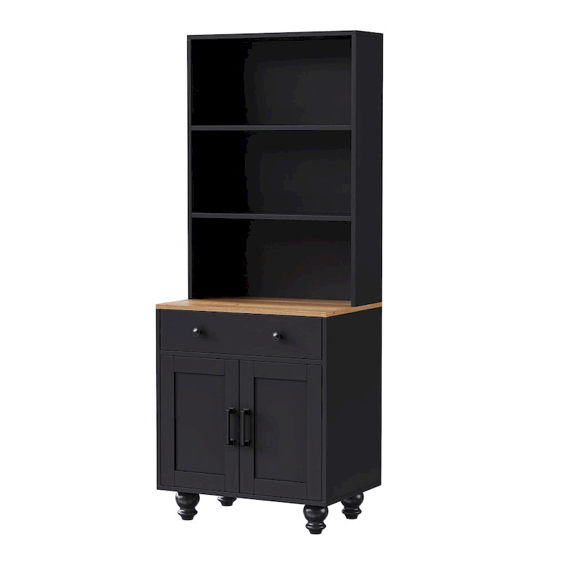 Storage Cabinet with 4 Solid Wood Gourd-Shaped Legs