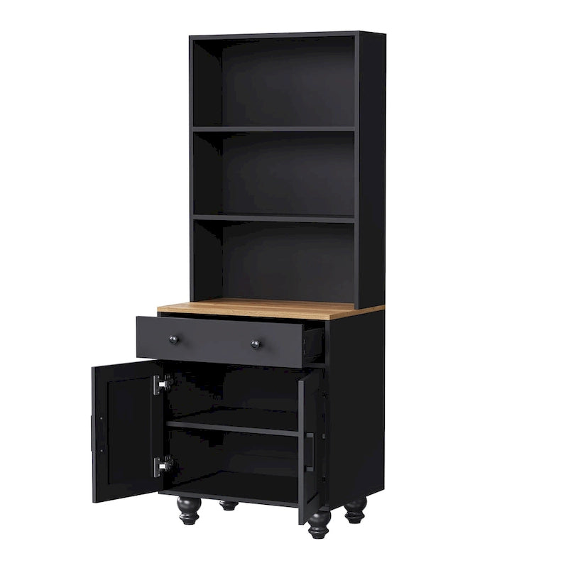 Storage Cabinet with 4 Solid Wood Gourd-Shaped Legs