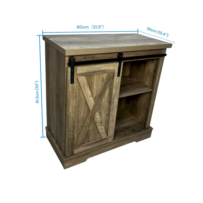 Farmhouse Style Sideboard Storage Cabinet for Living Room, Coffee Bar & Kitchen