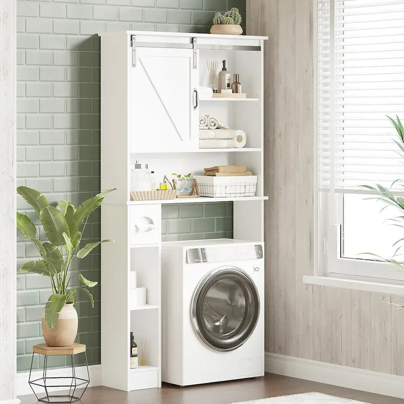 Over The Toilet Storage Cabinet with Sliding Door