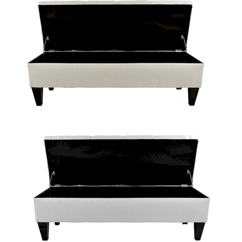 Diamond Tufted Upholstered Storage Bench