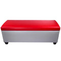 Faux Leather Storage Bench Ottoman