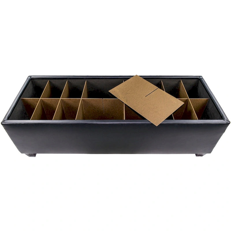 Faux Leather Storage Bench Ottoman