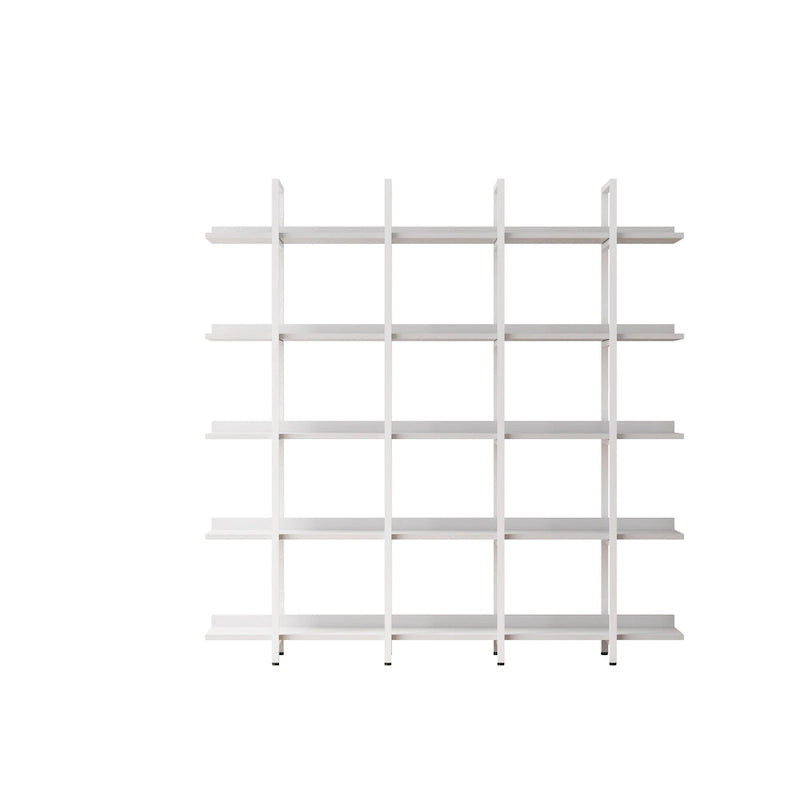 5-Tier Industrial Style Bookshelf with Metal Frame