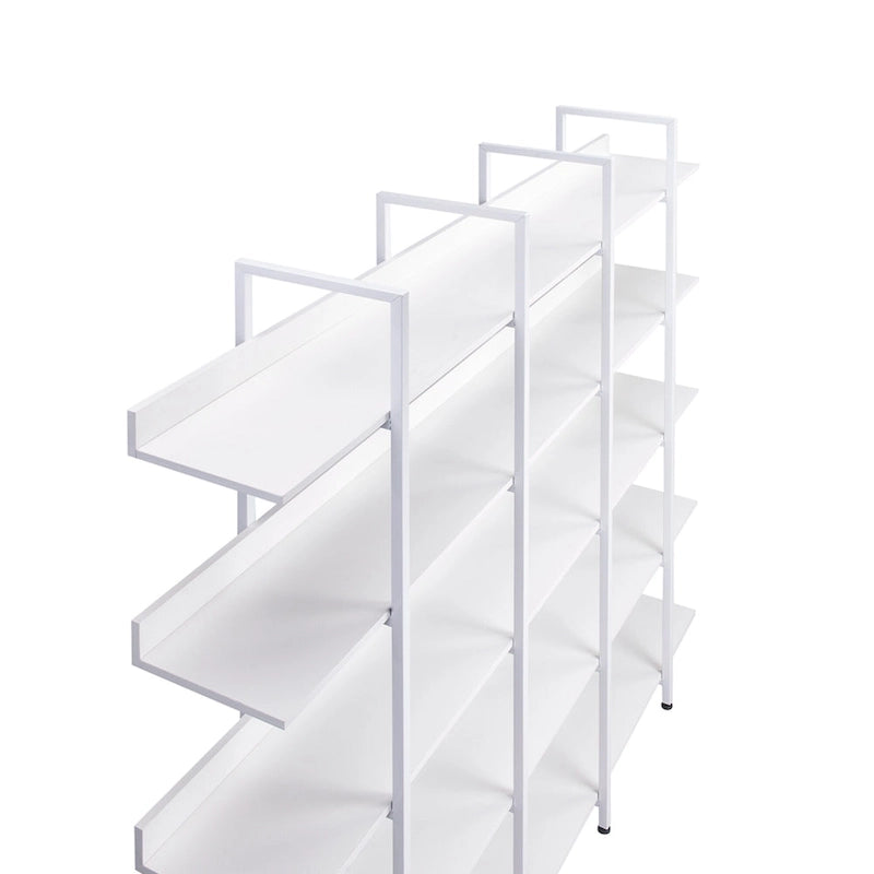 5-Tier Industrial Style Bookshelf with Metal Frame