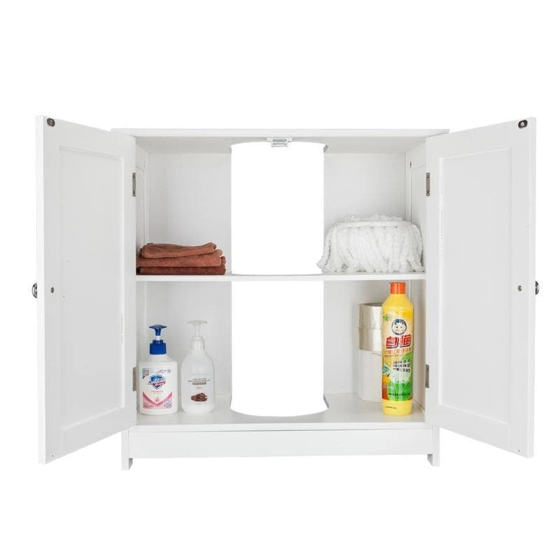 23" Bathroom Wood Vanity Storage 2-Door Floor Cabinet