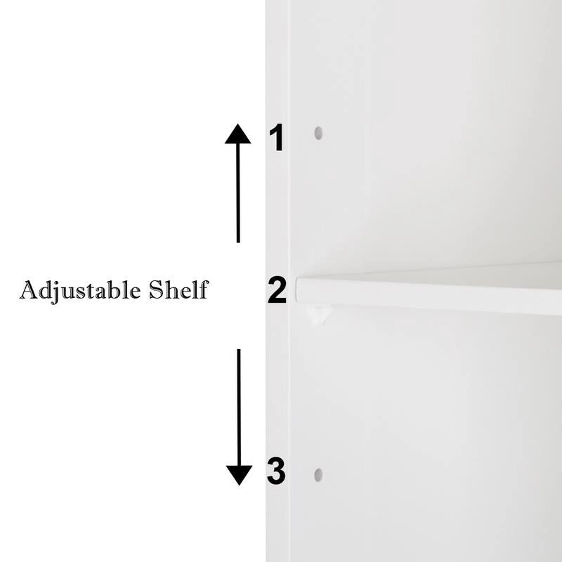 23" Bathroom Wood Vanity Storage 2-Door Floor Cabinet