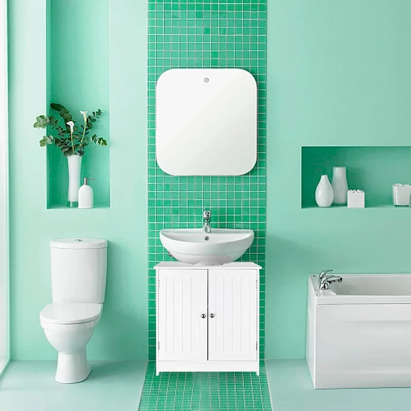 23" Bathroom Wood Vanity Storage 2-Door Floor Cabinet