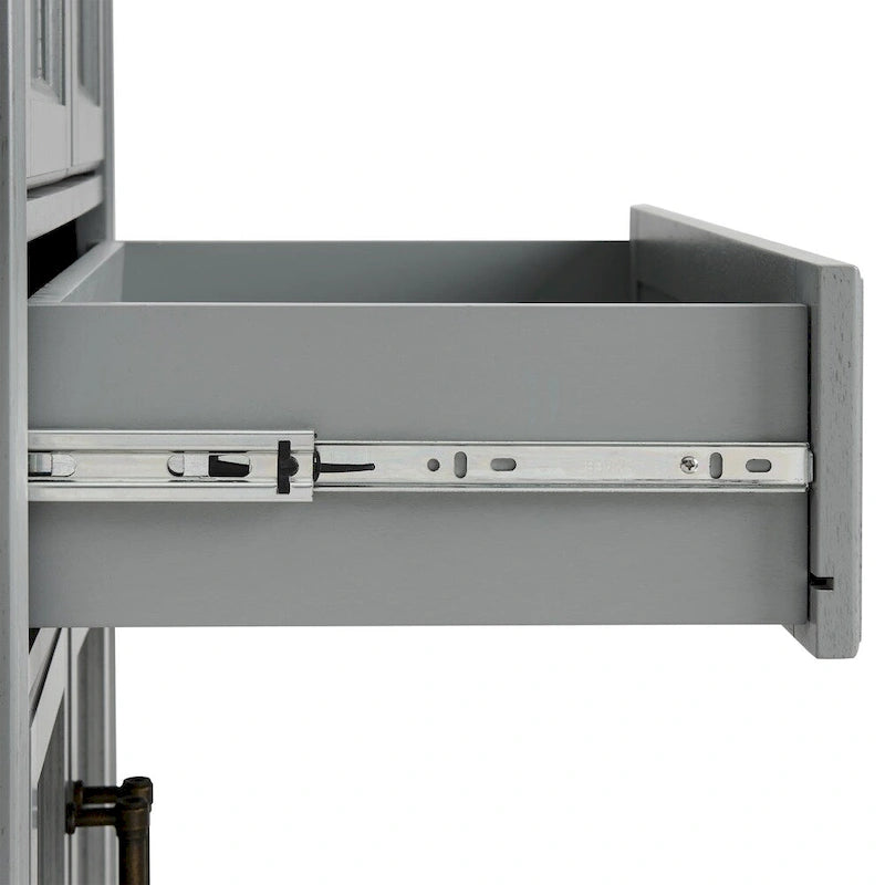 Distressed Gray Kitchen Pantry Cabinet - 23.75W x 15D x 67.75H