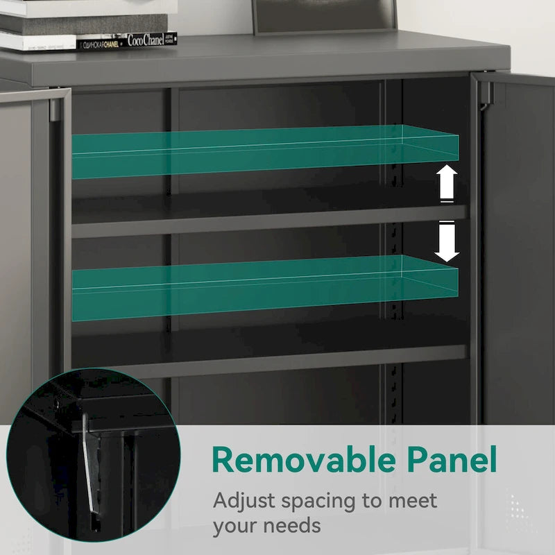 Metal Lateral File Cabinet with Doors