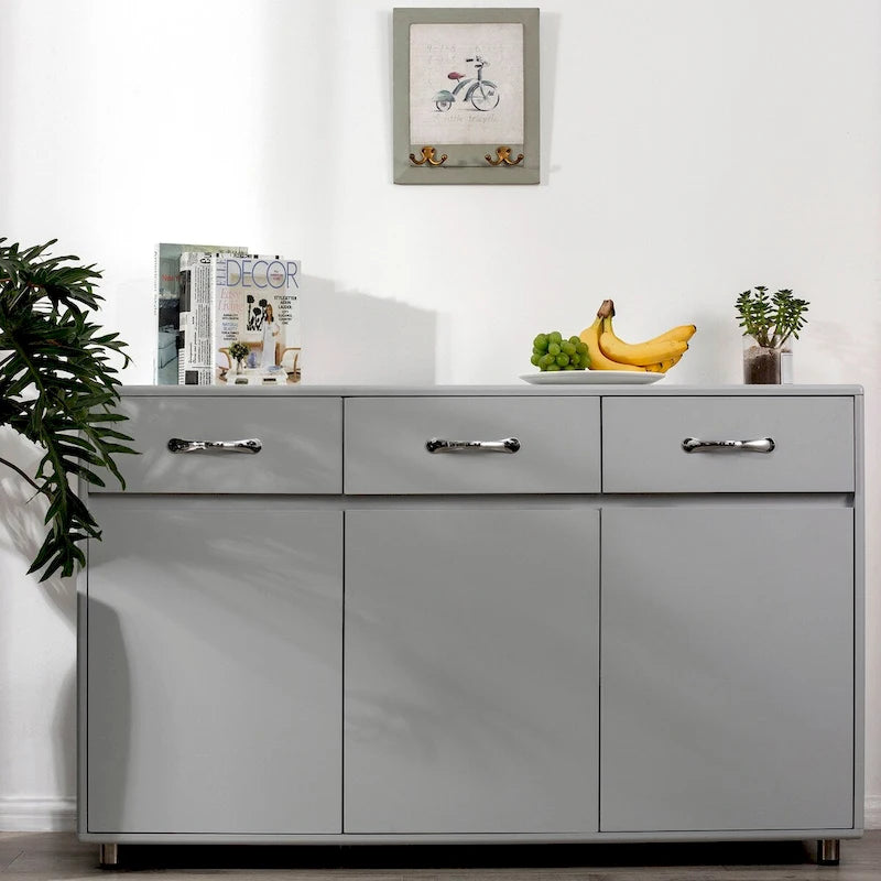 3-Door Side Table for Dining, Living Room & Kitchen