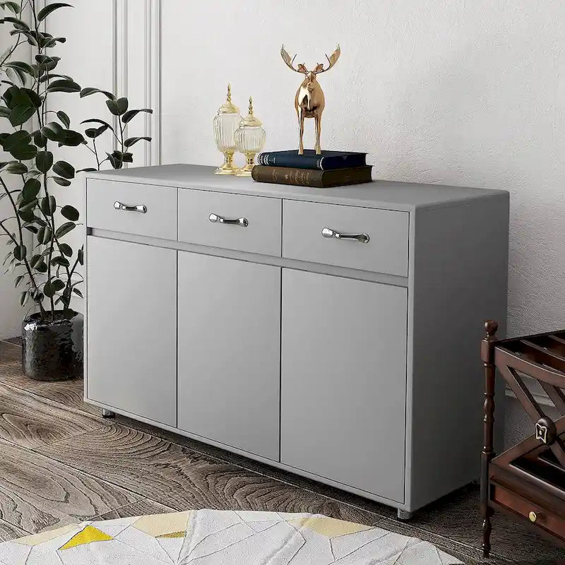 3-Door Side Table for Dining, Living Room & Kitchen