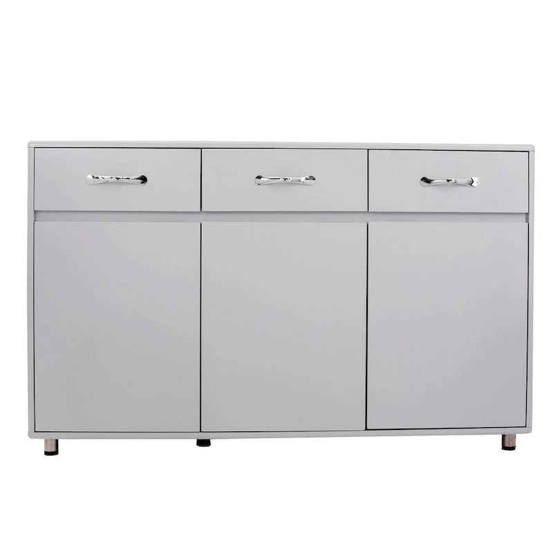 3-Door Side Table for Dining, Living Room & Kitchen