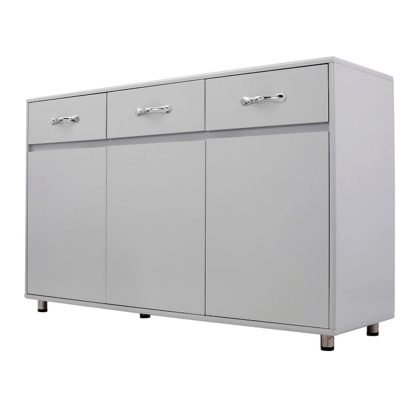 3-Door Side Table for Dining, Living Room & Kitchen