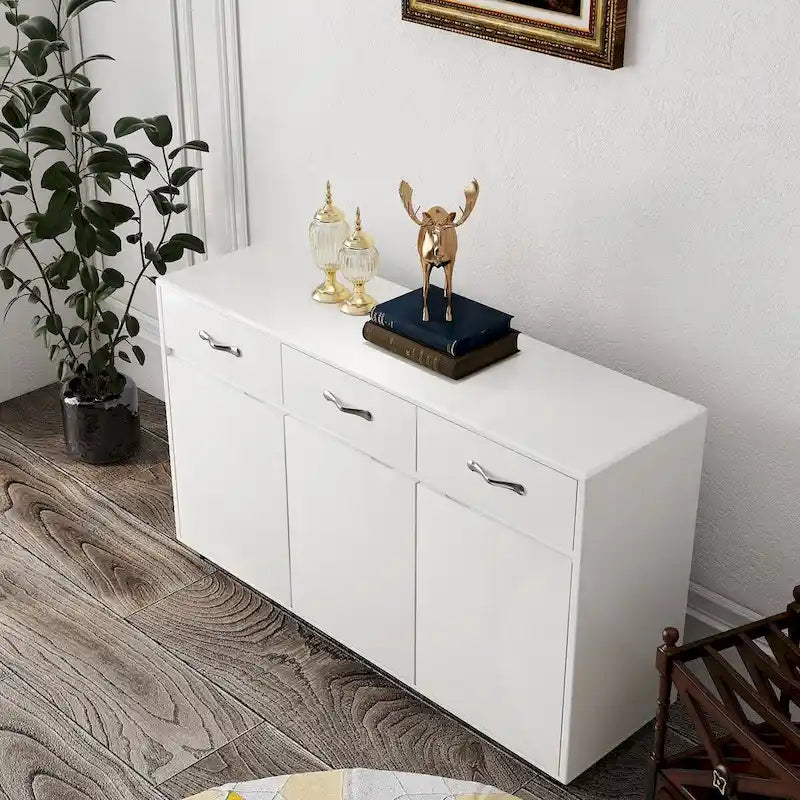 3-Door Side Table for Dining, Living Room & Kitchen