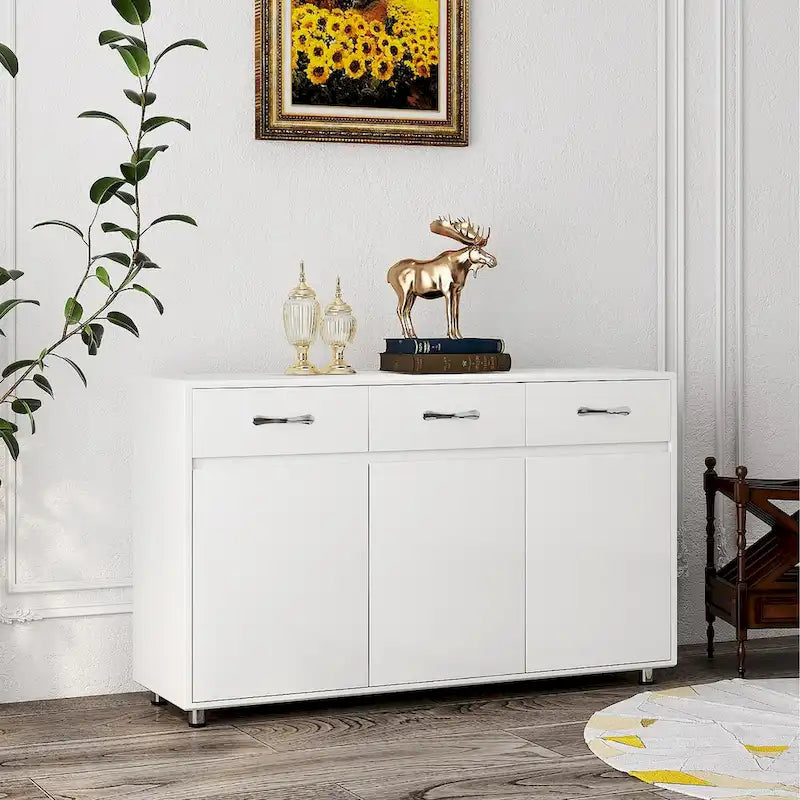 3-Door Side Table for Dining, Living Room & Kitchen