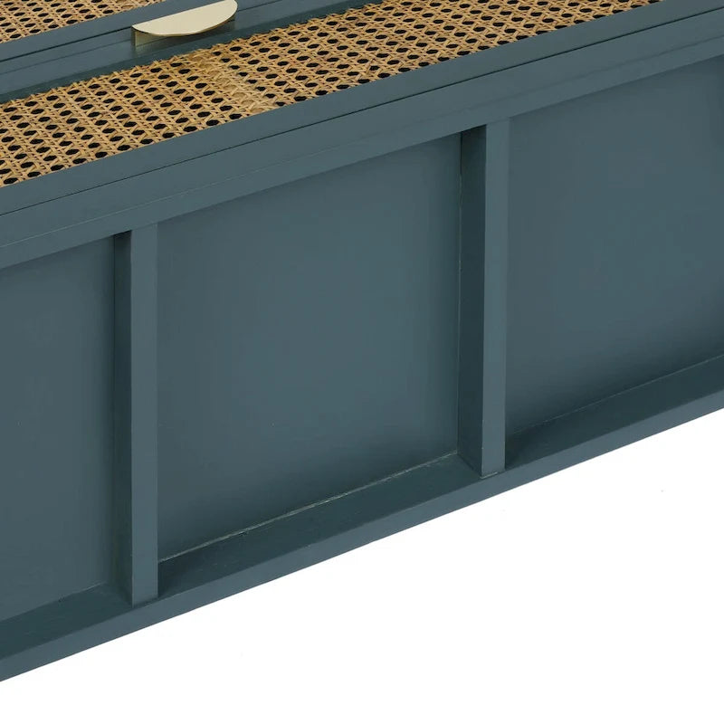3 Drawer Cabinet with Natural Rattan, Suitable for Bedroom, Living Room & Study