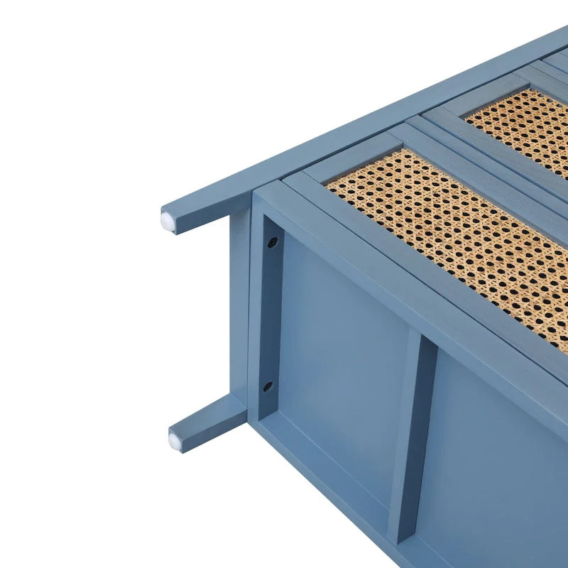 3 Drawer Cabinet with Natural Rattan, Suitable for Bedroom, Living Room & Study