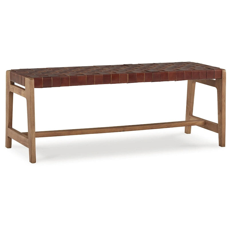 Natural/Brown Accent Bench - 48 W x 15.75 D x 18.13 H