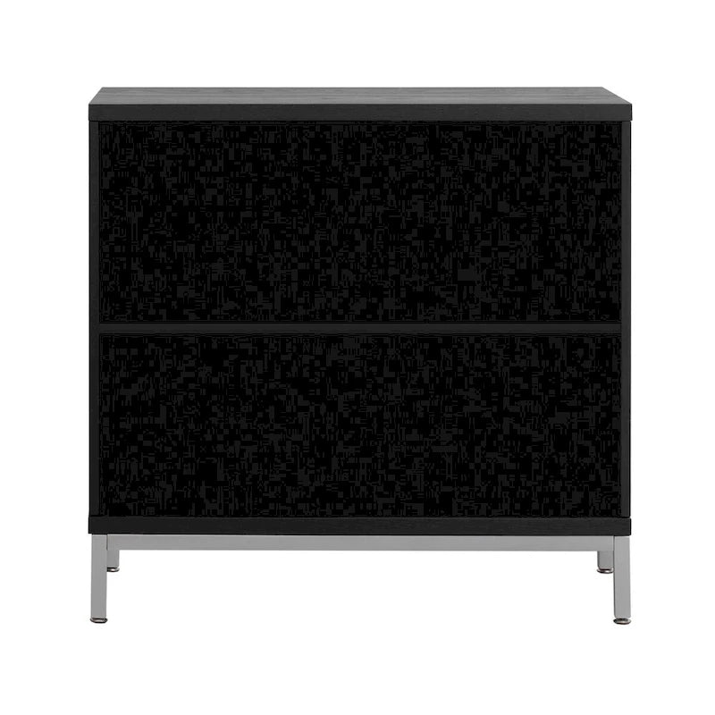 Storage Cabinet with Wood Veneer and Metal Leg Frame - 34L x 15.5W x 31.9H
