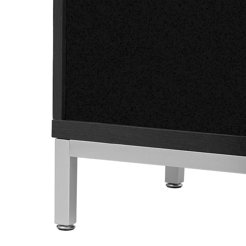 Storage Cabinet with Wood Veneer and Metal Leg Frame - 34L x 15.5W x 31.9H