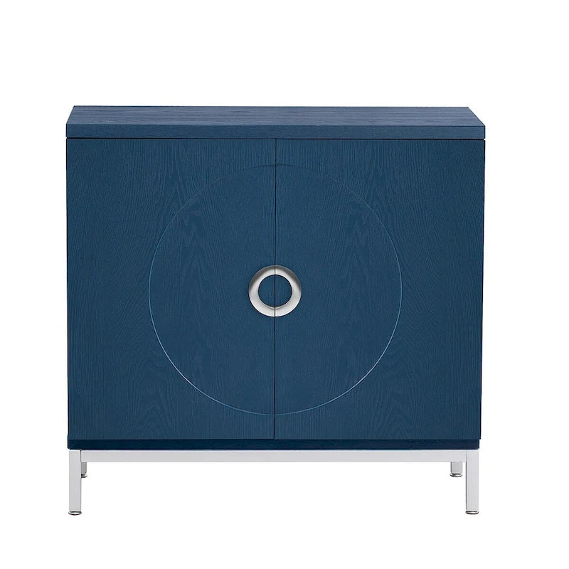 Storage Cabinet with Wood Veneer and Metal Leg Frame - 34L x 15.5W x 31.9H