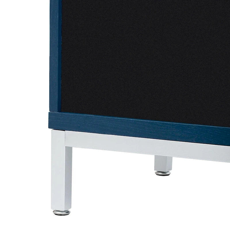 Storage Cabinet with Wood Veneer and Metal Leg Frame - 34L x 15.5W x 31.9H