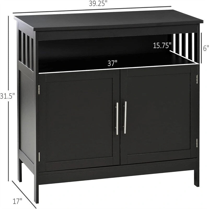 Sideboard Buffet Cabinet - 39.25" L x 17" W x 31.5" H