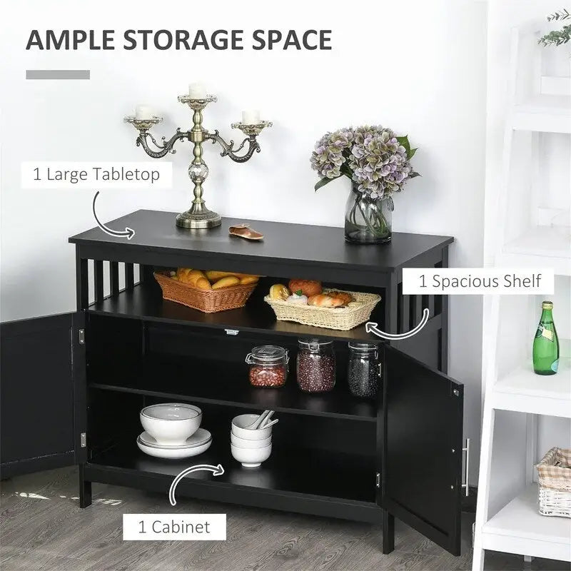 Sideboard Buffet Cabinet - 39.25" L x 17" W x 31.5" H