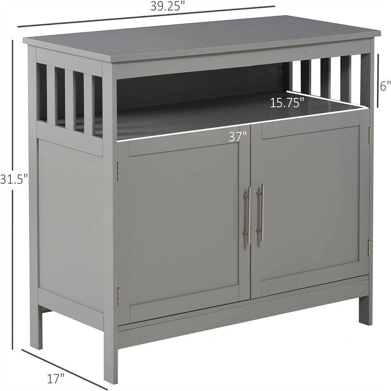 Sideboard Buffet Cabinet - 39.25" L x 17" W x 31.5" H