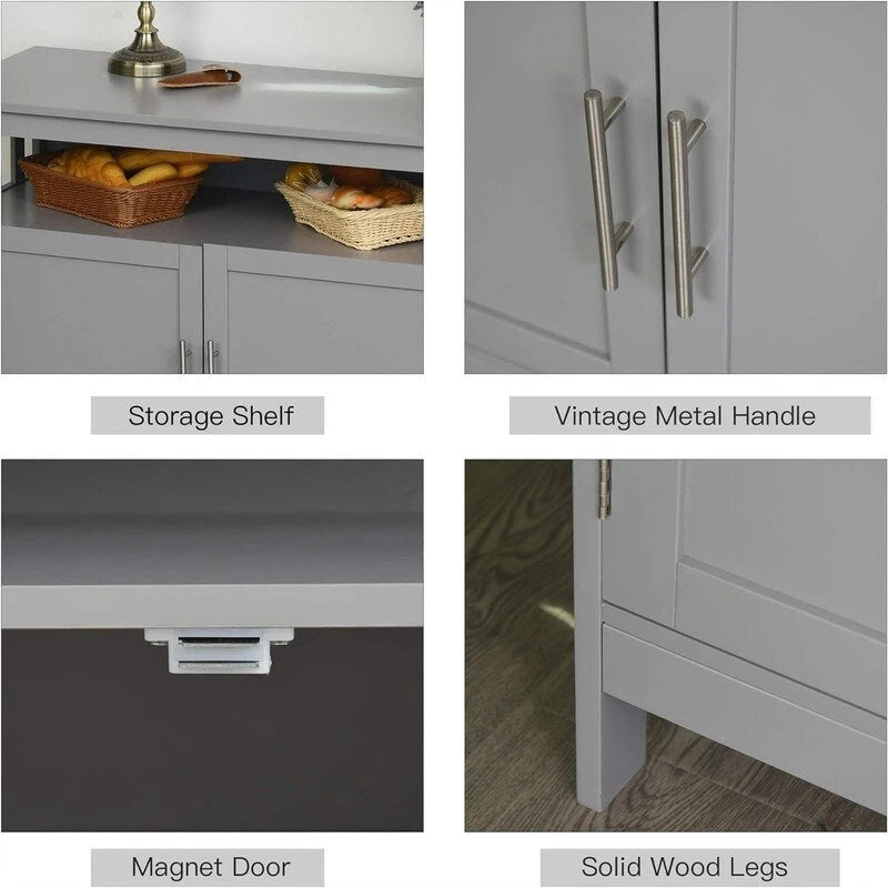 Sideboard Buffet Cabinet - 39.25" L x 17" W x 31.5" H