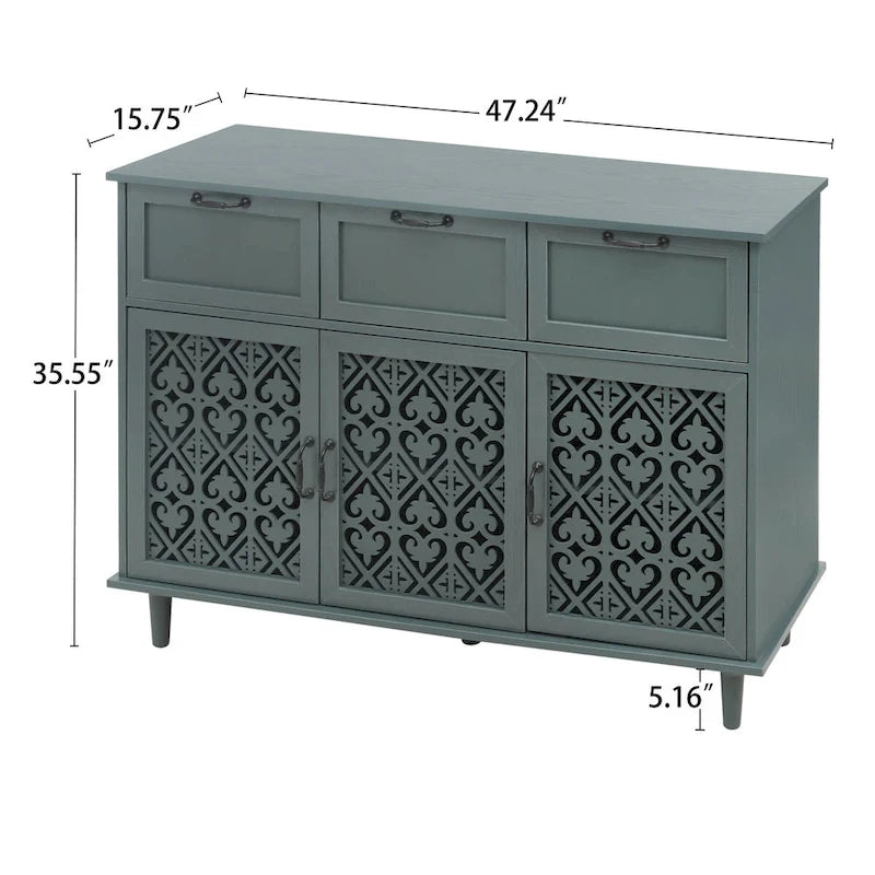3 Door 3 Drawer Cabinet Suitable for Bedroom