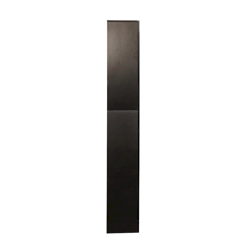 Freestanding Storage Cabinet with Fixed Shelves and Two Doors - Black