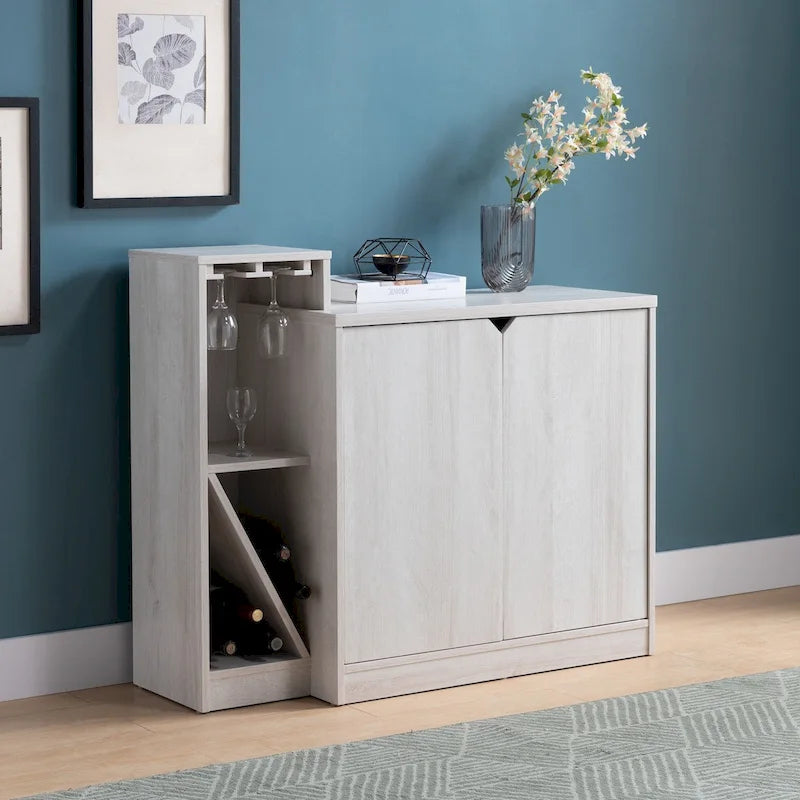 Bar Cabinet with Wine Bottle Storage and Display
