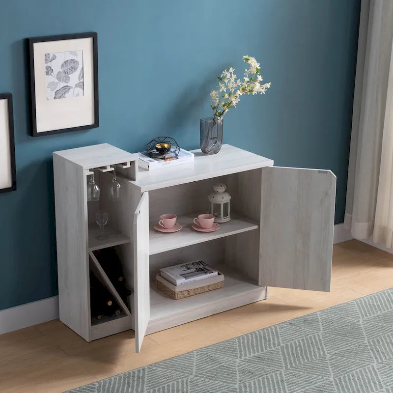 Bar Cabinet with Wine Bottle Storage and Display
