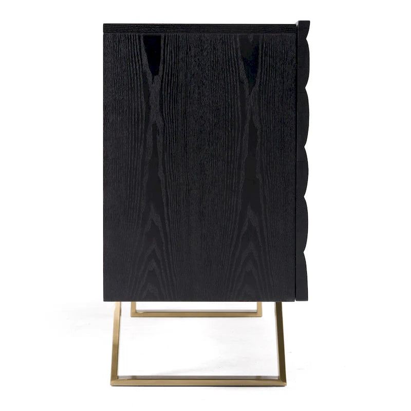 Mid-Century Black & Gold Buffet