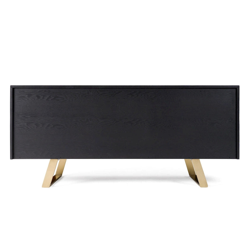 Mid-Century Black & Gold Buffet