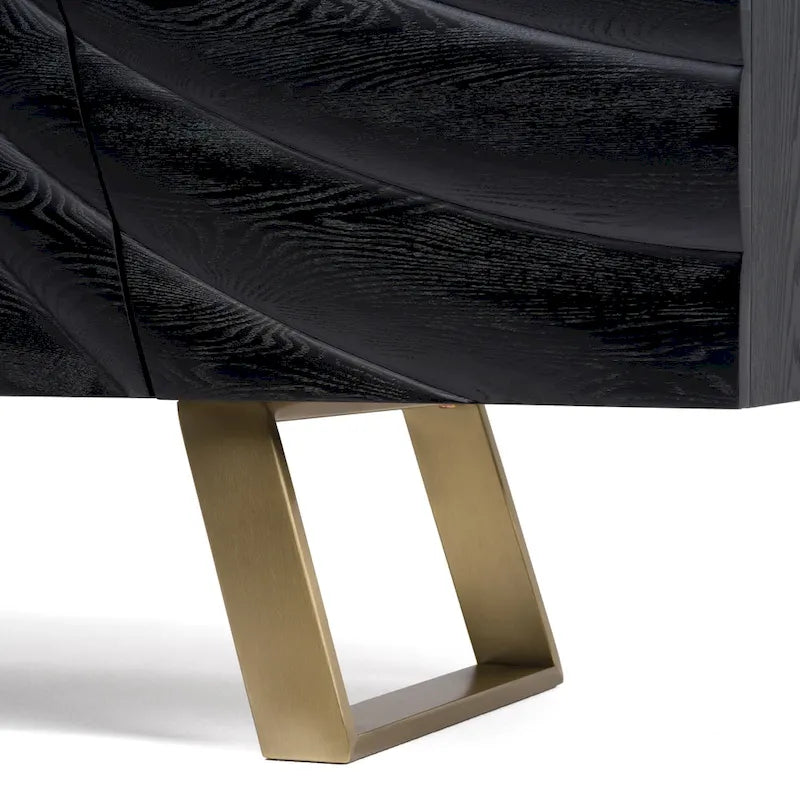 Mid-Century Black & Gold Buffet