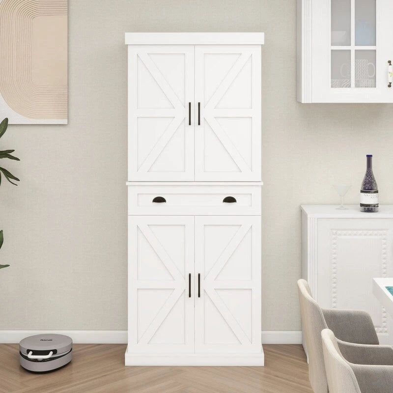 71" Kitchen Pantry Storage Cabinet with Adjustable Shelves