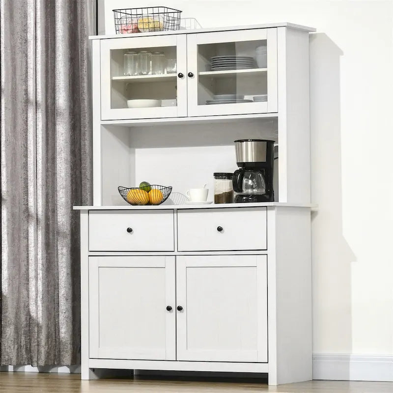 63.5" Kitchen Buffet with Hutch