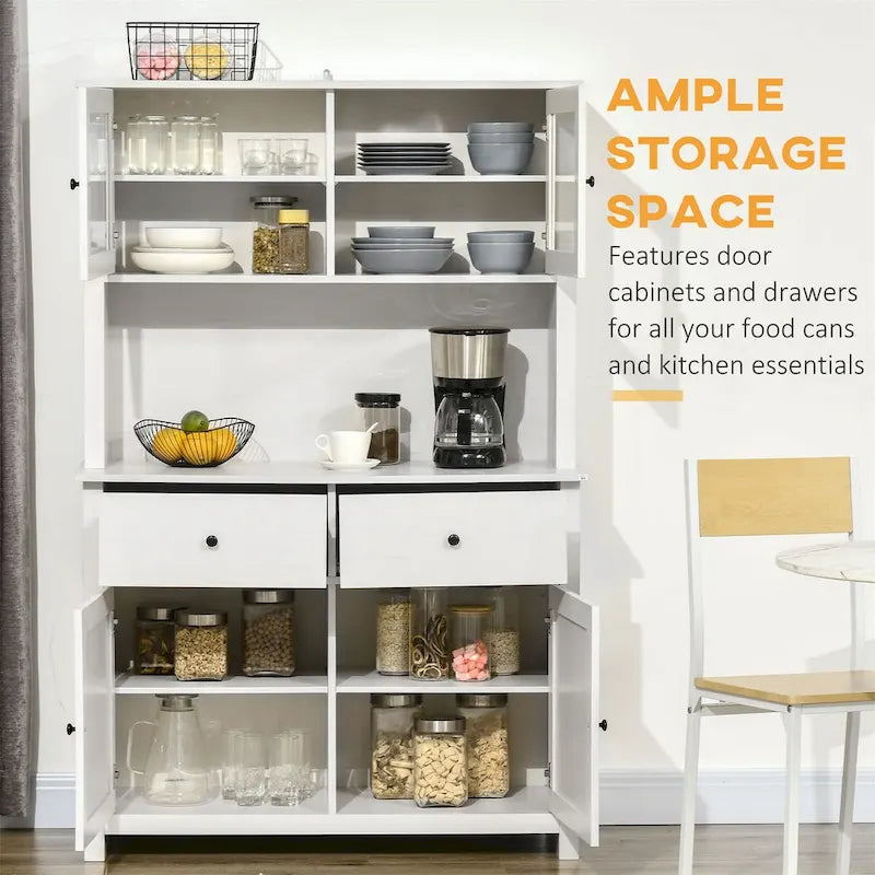 63.5" Kitchen Buffet with Hutch