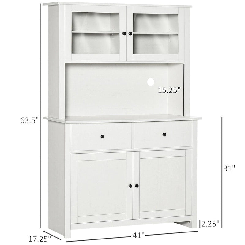 63.5" Kitchen Buffet with Hutch