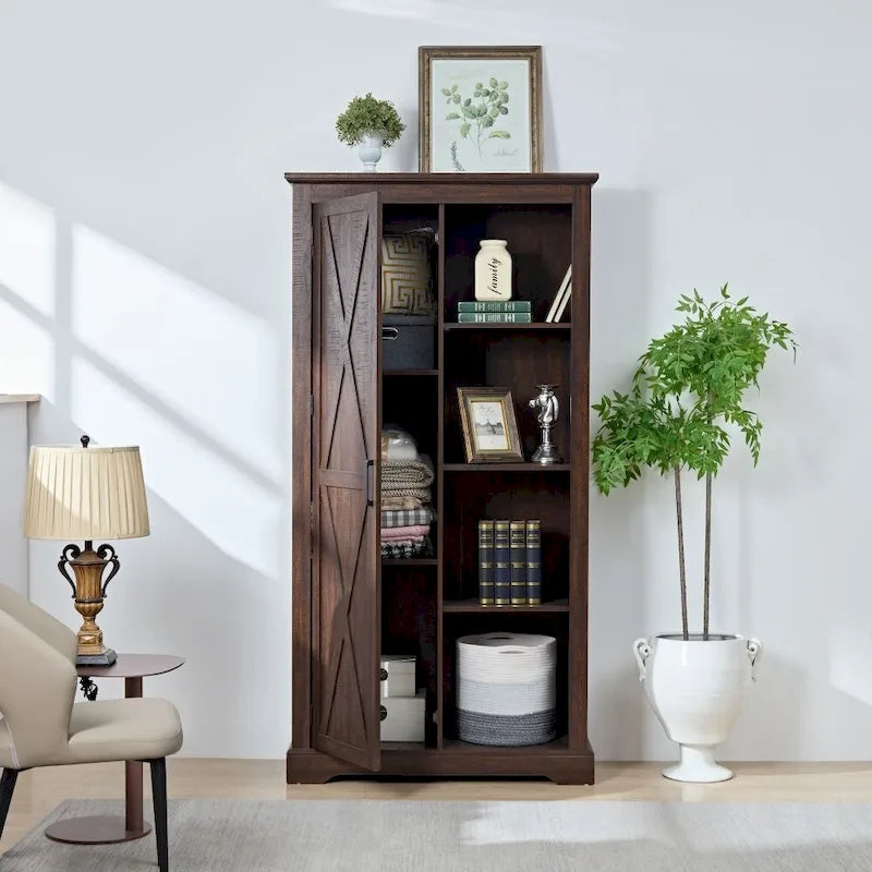 Rustic Tall Storage Cabinet