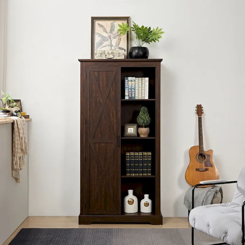 Rustic Tall Storage Cabinet
