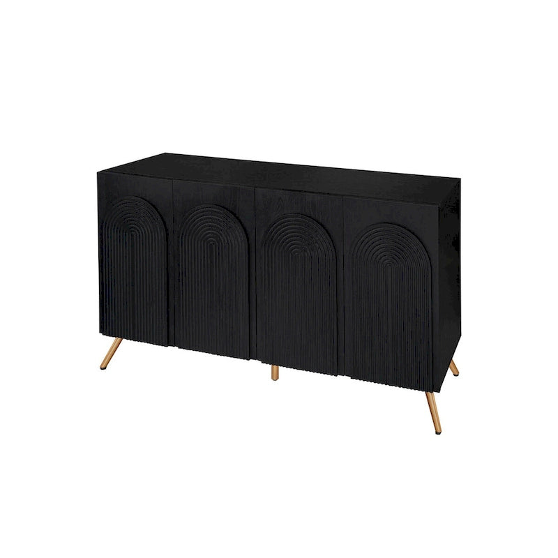 Sideboard-Buffetschrank mit 4 Türen und verstellbarem Einlegeboden