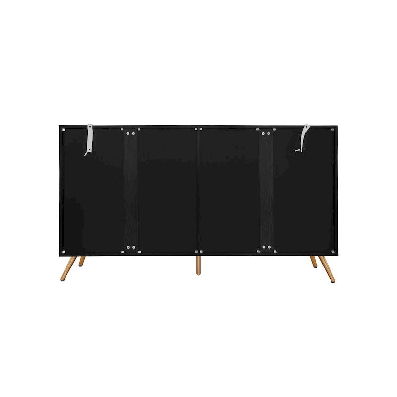 Sideboard-Buffetschrank mit 4 Türen und verstellbarem Einlegeboden